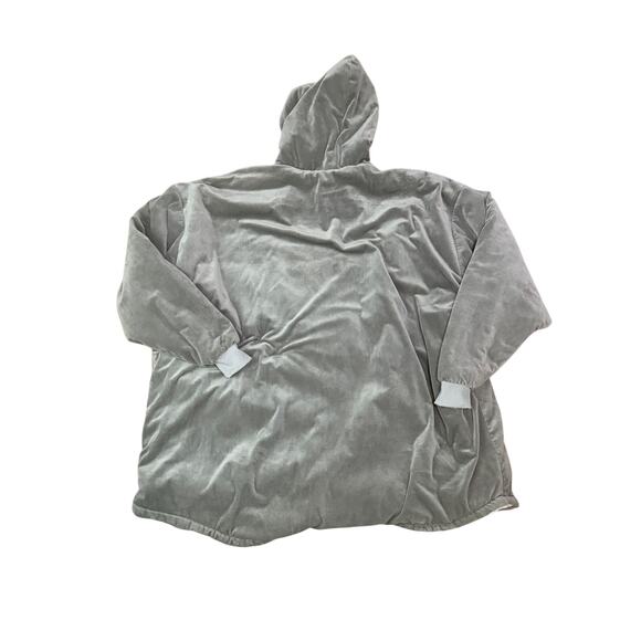 The Comfy Original Oversized Microfiber & Sherpa Wearable Blanket Gray One Size - Picture 3 of 3